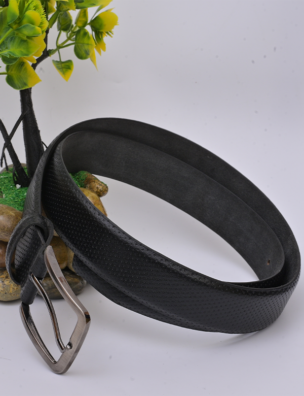 Men's Black Leather Belt – EenaCrafts